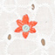 سفید-گل نارنجی