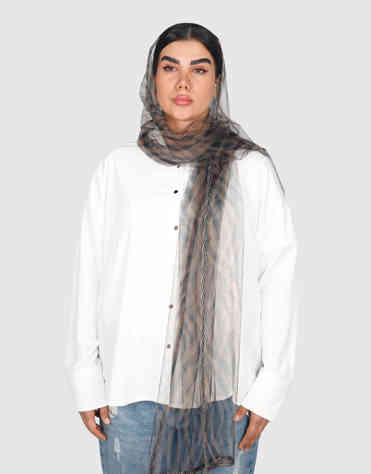 شال حریر طرح دار